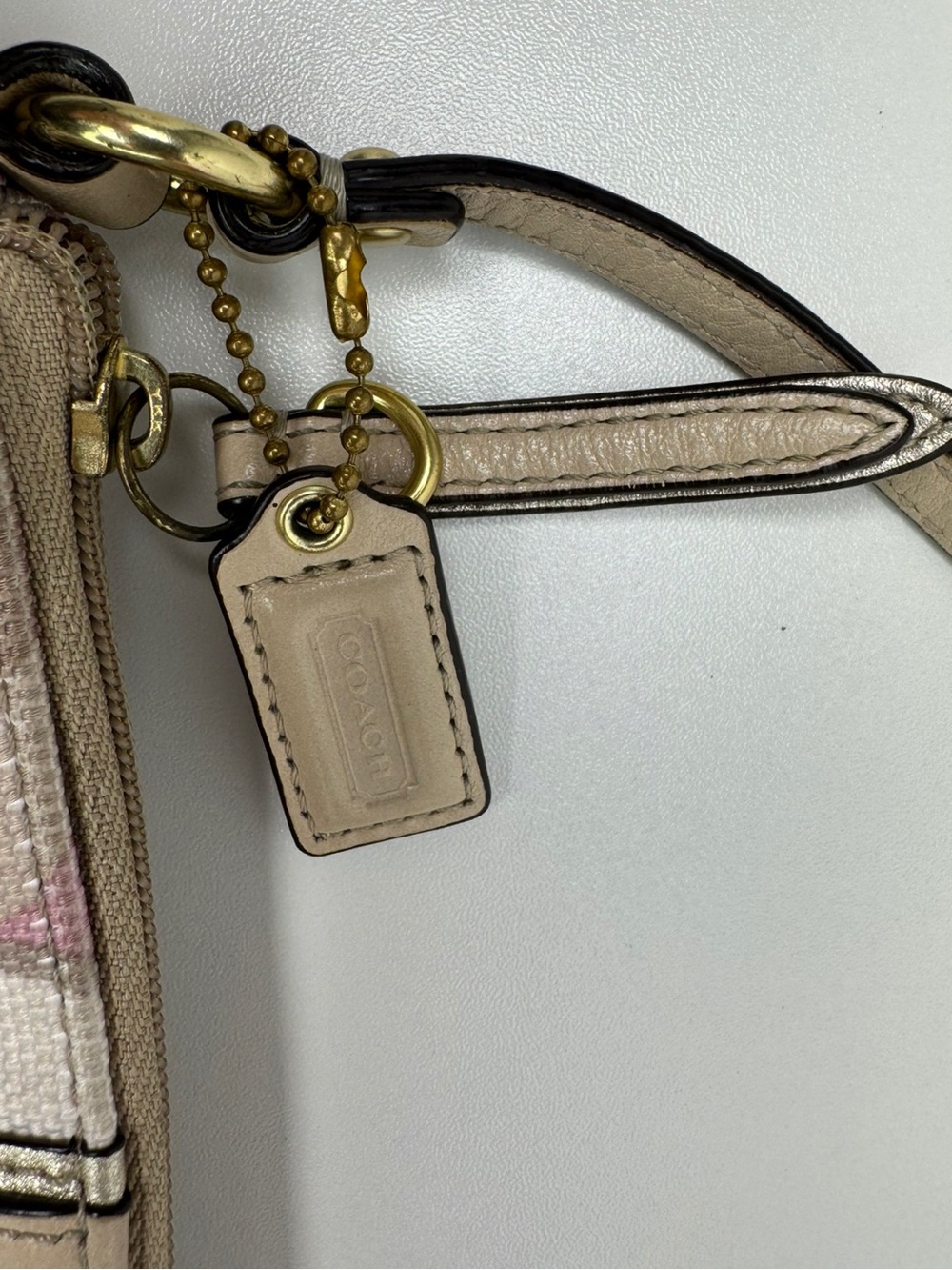 Coach Colette Signature Woven Fabric Op Art Clutch Wristlet Y2K Bag - Picture 4 of 16